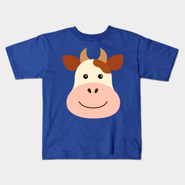 Cow Head Kids T-Shirt by samshirts